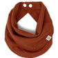 Kishu Baby Indi Gots Organic Infinity Scarf Bib - 4-Way Reversible, 8 Layer Muslin Drool Bib (Rust)