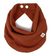 Kishu Baby Indi Gots Organic Infinity Scarf Bib - 4-Way Reversible, 8 Layer Muslin Drool Bib (Rust)