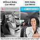 Baby Car Mirror For Rear Facing Carseat- Shatterproof Acrylic, 360 Adjustable Clear Wide Angle View, Ultra-Light Oval Design, Ea