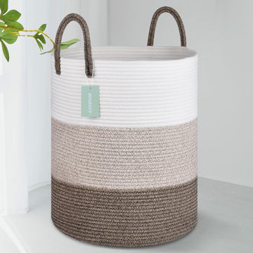 Bosroty Large Blanket Basket, Tall Laundry Basket 65L, Nursery Hamper, Laundry Hamper, Clothes Basket Laundry, Large Storage Bas