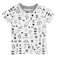 Honestbaby Organic Cotton Short Sleeve T-Shirt Multi-Packs, 5-Pack Pattern Play, Preemie