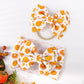 Yanjie Hairband Thanksgiving Baby Girl Headbands Set Of 2 6' Maple Leaf Pumpkin Printed Bows Newborn Hairbands Maple Leaves Hand