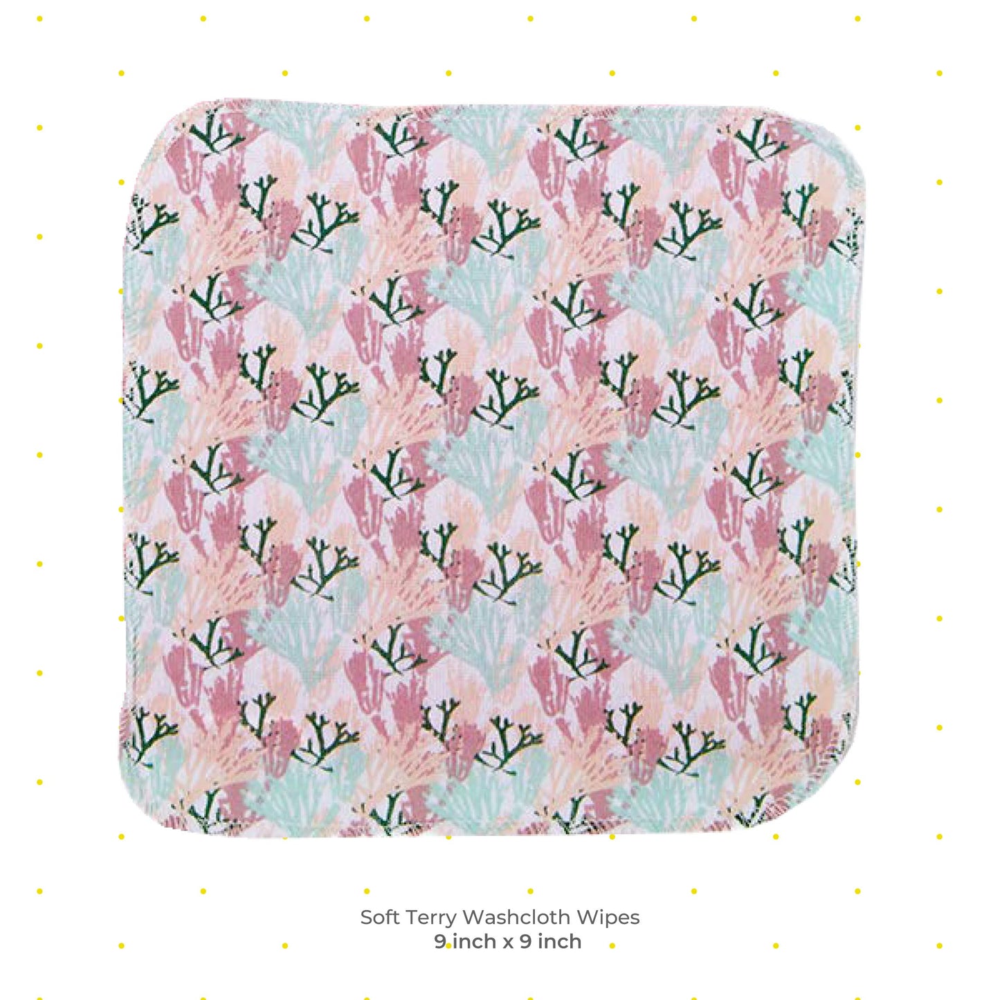 Spasilk Washcloth Wipes Set For Newborn Boys And Girls, Soft Terry Washcloth Set, Pack Of 10, Pink Coral