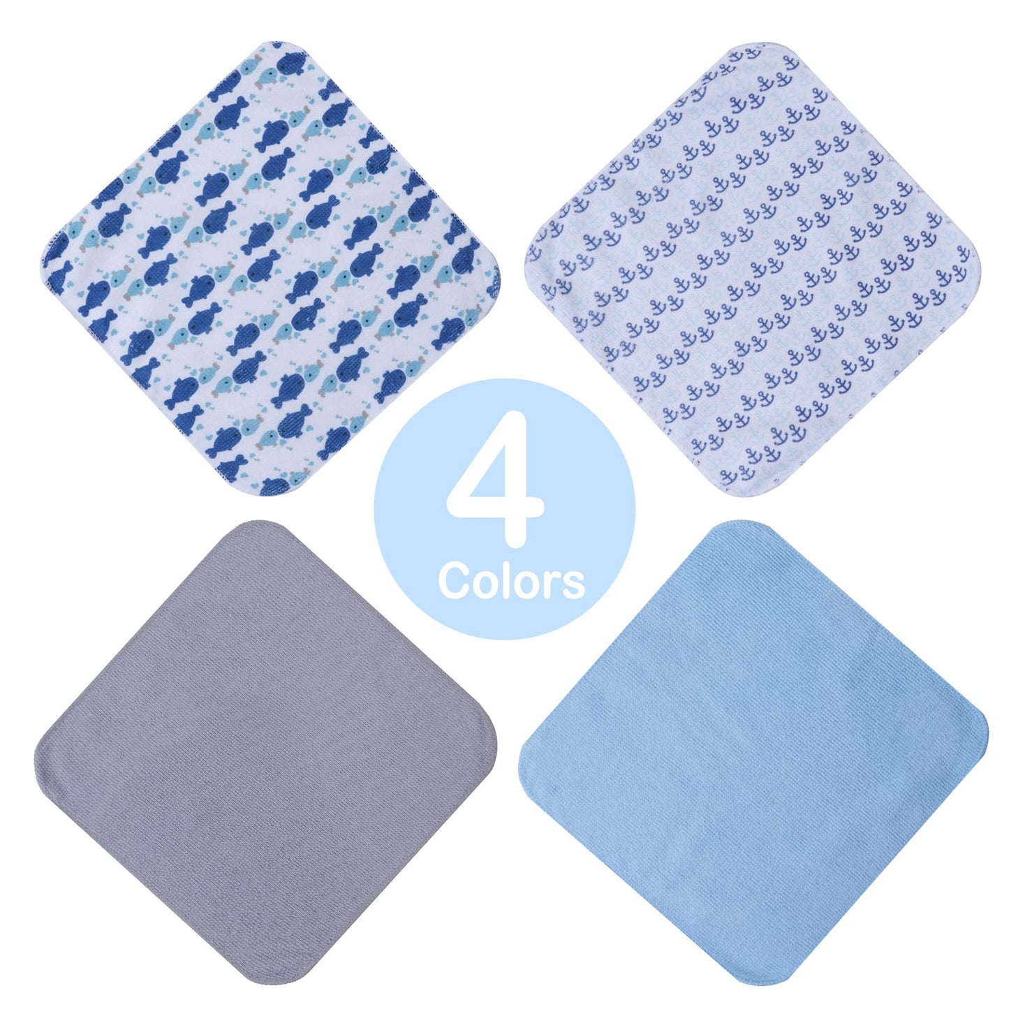 Softan Baby Washcloths, 24Pack Baby Wash Cloths Extra Soft & Ultra Absorbent, Baby Towels And Washcloths Face Towel Unisex For B