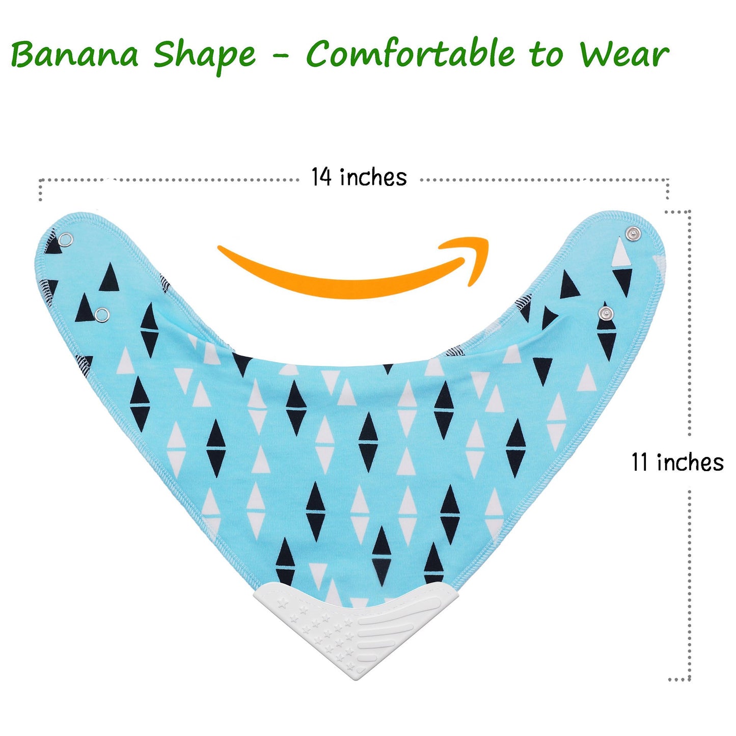 Giftty Teething Bibs Baby Bibs Bandana Drool Bib With Bpa-Free Silicone Teether For Boys & Girls, Babies & Toddlers (5-Pack)