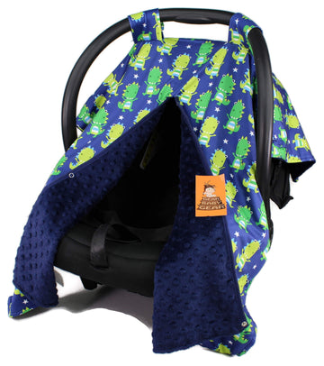 Dear Baby Gear Carseat Canopy - Car Seat Cover with Snap Opening for Girls & Boys - Infant Car Chair Canopies - Floral & Farm Pr