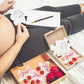 Rattanview 50 Pcs Double Side Baby Predictions & Advice Cards For New Parents Baby Shower Games With Cards Wooden Keepsake Box F
