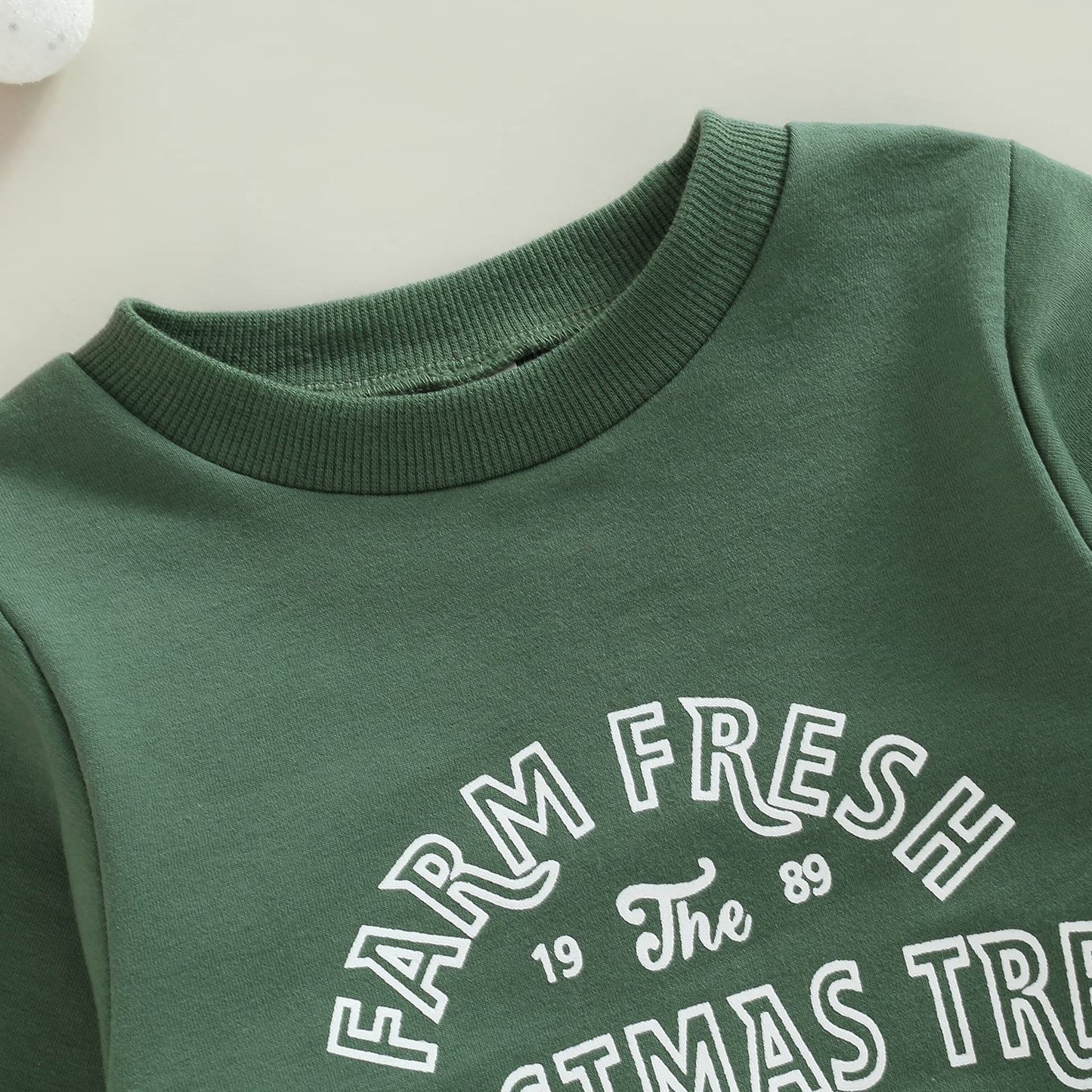 Fybitbo My First Christmas Baby Girl Boy Outfit Sweatshirt Romper Sweater Onesie Long Sleeve Bodysuit Fall Clothes (Farm Fresh C