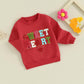 Lucikamy Toddler Baby Girl Boy Valentines Day Outfit Long Sleeve Letter Print Sweatshirt Shirt Infant Spring Clothes (Red, 18-24