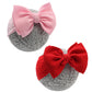 QFV Baby Girl Bows Newborn Headband 0-6 Months Infant Big Bows for Birthday/Baby Shower/Photography/Baby Gifts (Red&Pink)