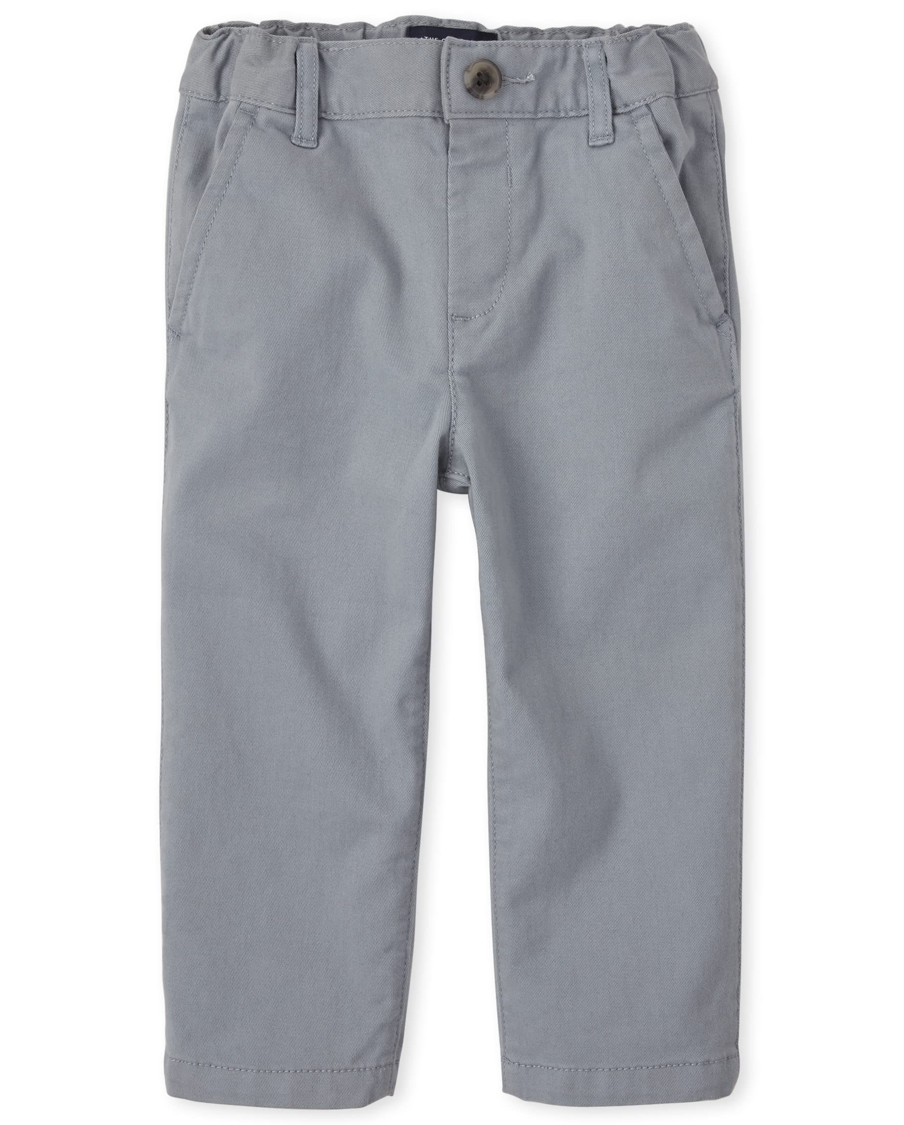 The Children'S Place Baby Boys' And Toddler Stretch Chino Pants, Fin Gray Single, 9-12 Months