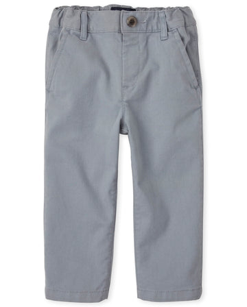 The Children'S Place Baby Boys' And Toddler Stretch Chino Pants, Fin Gray Single, 12-18 Months