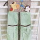 CribMATE 1 PC Embroidery Giraffe Monkey Diaper Bag, Cute Cartoon Baby Diaper Hanging Bag, Gift Idea (Green Giraffe monkey)