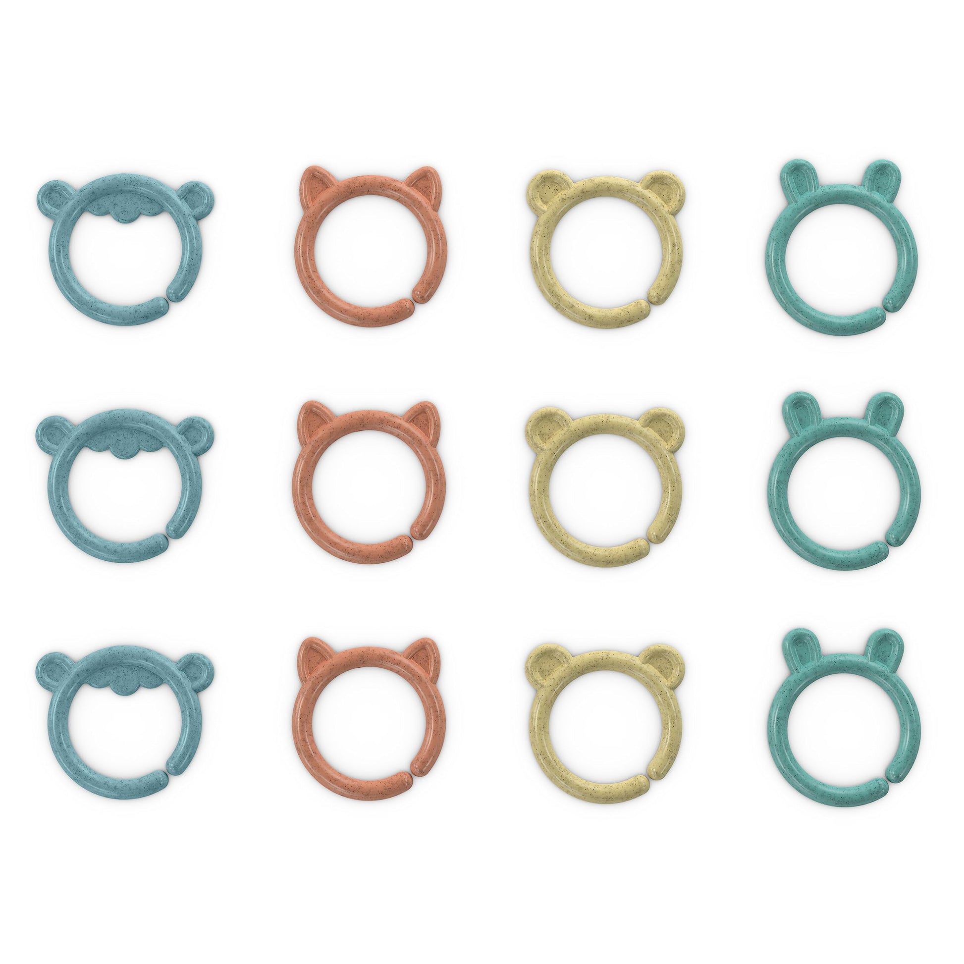 Ingenuity Sheppys Squad Toy Links for Newborn and Up, 12 Links, Plant-Based and BPA-Free Materials, Multi-Texture
