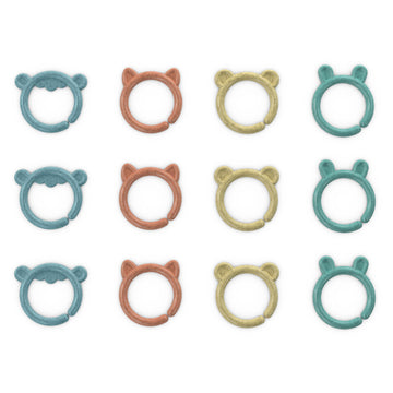 Ingenuity Sheppys Squad Toy Links for Newborn and Up, 12 Links, Plant-Based and BPA-Free Materials, Multi-Texture