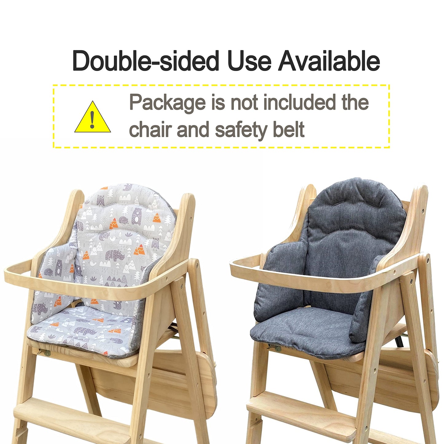 Zarpma Highchair Cushion Insert Baby High Chair Cover Pad Chair Seat Cushion Liner Mat Padding Wooden Highchair Protection Pad