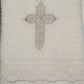 Baby Baptism Towel With Cross Embroidery And Lace