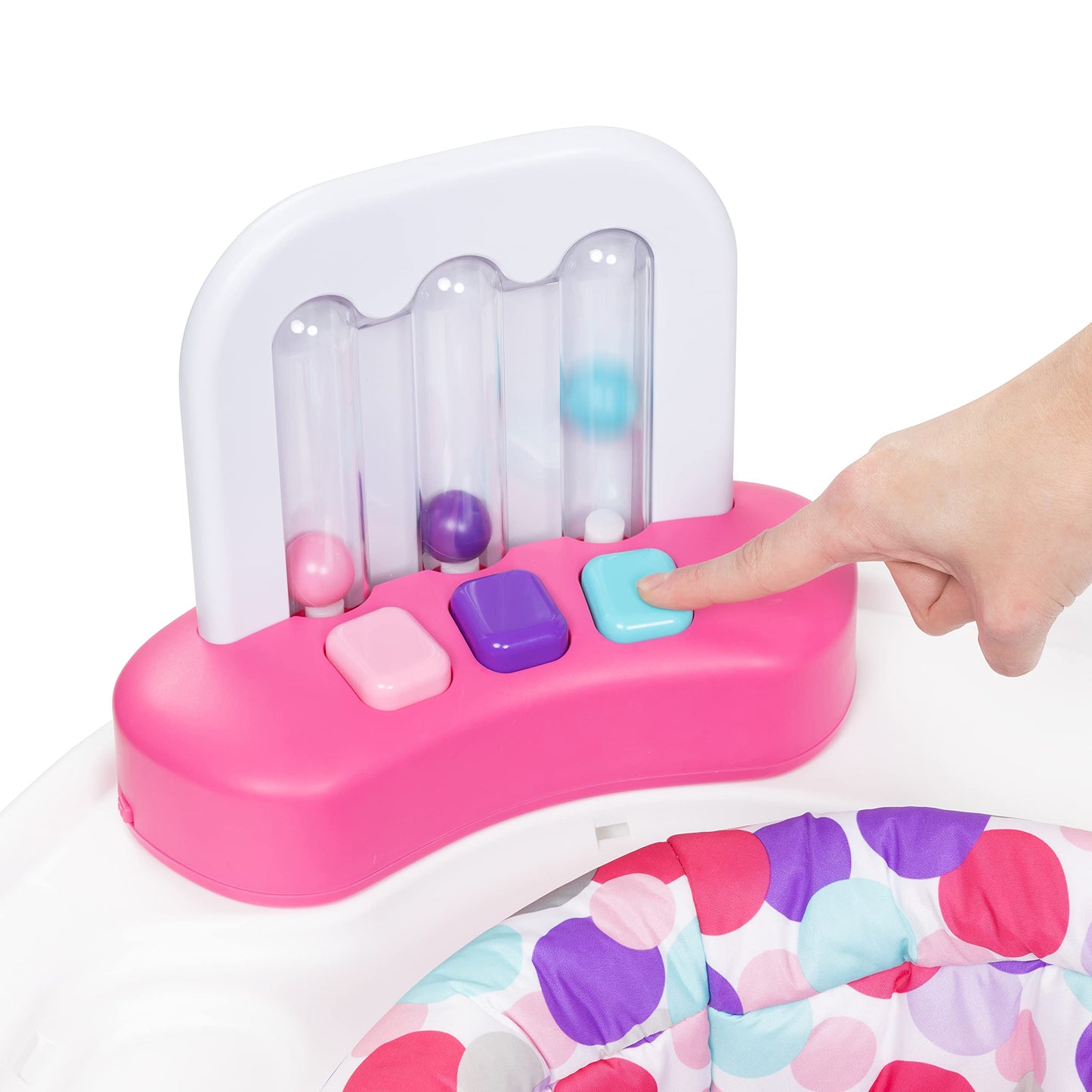 Smart Steps 3-in-1 Bounce N Play Activity Center Plus with STEM Learning Toys, Princess Pink