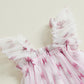 Toddler Baby Girl Dress Valentines Day Heart Bow Sleeveless Layered Tulle Tutu Dresses Princess Holiday Party Dress (D Pink Bow,