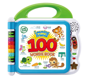 LeapFrog 601503 Learning Friends 100 Words Baby Book Educational and Interactive Bilingual Playbook Toy Toddler and Pre School B