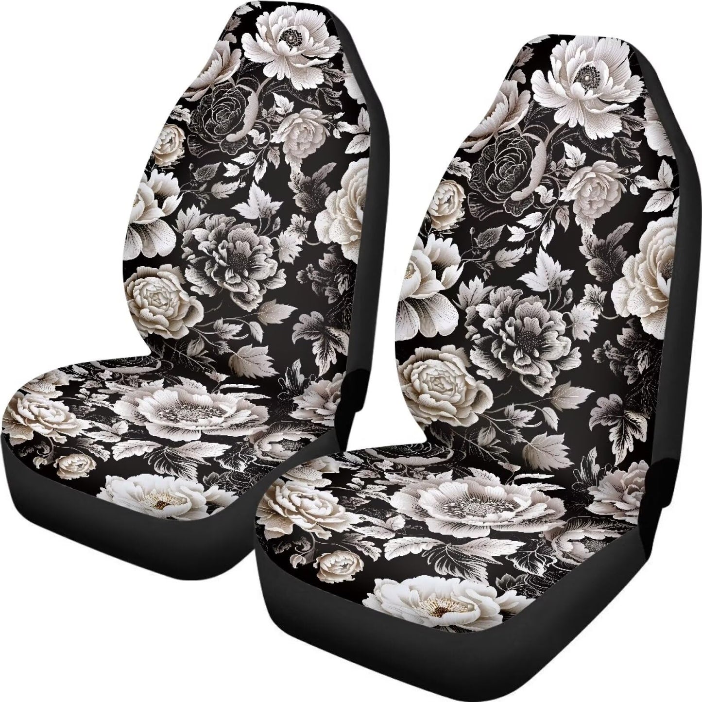 Whosucclay Chrysanthemum Print Car Seat Cover for Women Men, Universal Car Accessories Fit for Car SUV Sedan Truck, Car Interior