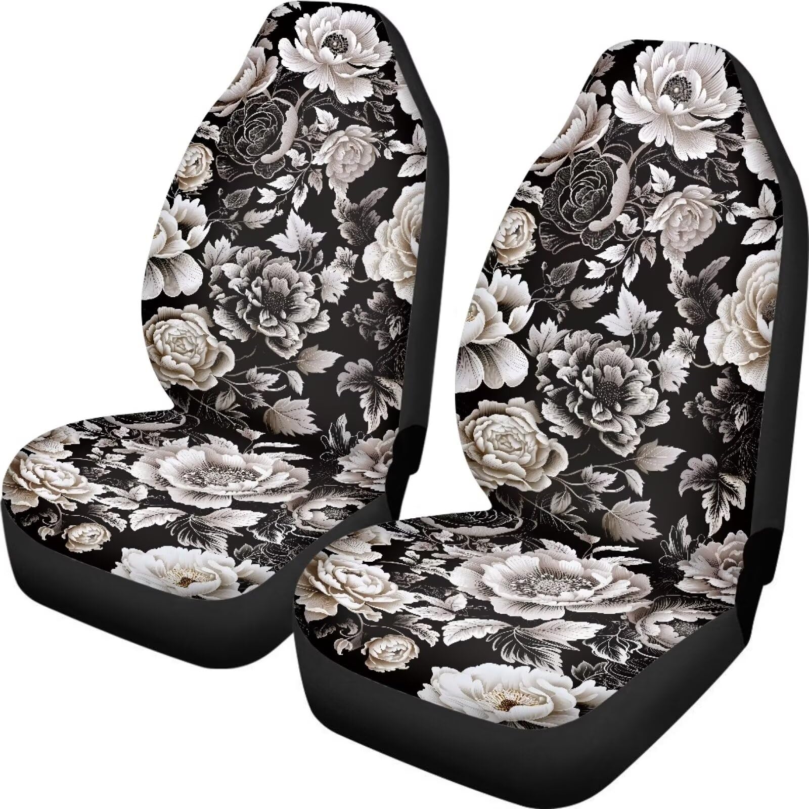Whosucclay Chrysanthemum Print Car Seat Cover for Women Men, Universal Car Accessories Fit for Car SUV Sedan Truck, Car Interior