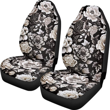 Whosucclay Chrysanthemum Print Car Seat Cover for Women Men, Universal Car Accessories Fit for Car SUV Sedan Truck, Car Interior