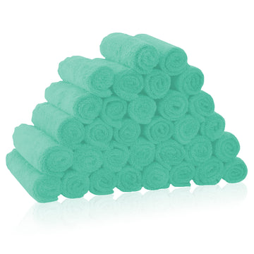 32 Pack Baby Washcloths - 10X10 Inch, Coral Fleece - Extra Absorbent And Soft Wash Clothes For Newborns, Infants And Toddlers -