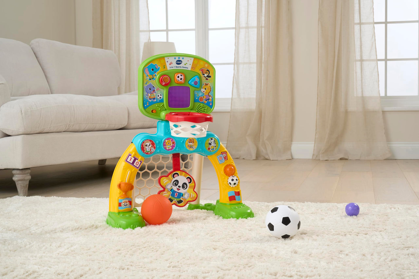 VTech 3-in-1 Sports Centre, Baby Interactive Toy with Colours and Sounds, Learning with Role-Play, Suitable for Baby Boys & Girl