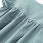 Lyxiof Toddler Baby Girl Cotton Linen Dress Ruffle Sleeve Halter Sleeveless Kids Casual Beach Dresses Blue Green 120Cm