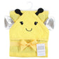 Hudson Baby Unisex Baby Cotton Animal Face Hooded Towel, Yellow Bee, One Size