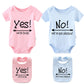 Ysculbutol Baby Twins Bodysuits Yes We Are Twins No We Are Identical Twins Bodysuit Boys Twins Clothes Baby Girls Set(Pb 4-6M)