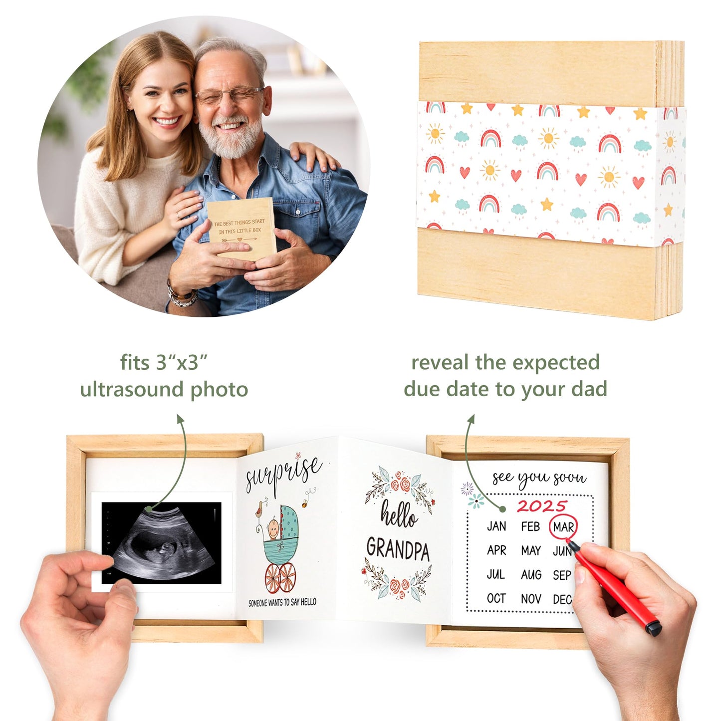 Pregnancy Announcement Gifts For Grandpa To Be, Promoted To Grandpa Baby Announcement Gifts, Pregnancy Reveal Ideas- Baby Ultras