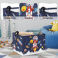 Clastyle Space Rocket Launch Storage Basket Boy Pool Beach Towel Bin Blue Planets Toy Book Shelf Basket Meteorit Rectangle Gift