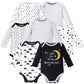 Hudson Baby Unisex Baby Cotton Long-Sleeve Bodysuits, Moon And Back, 9-12 Months