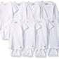 Gerber Baby 8-Pack Onesies Bodysuits, White Long Sleeve Short Sleeve, 3-6 Months