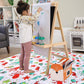 Chicmoments 51'' Babies' Highchair Splat Mat, Toddlers' Non-Slip Floor Mat, Splash Spill Mess Mat For Drawing & Painting With 4