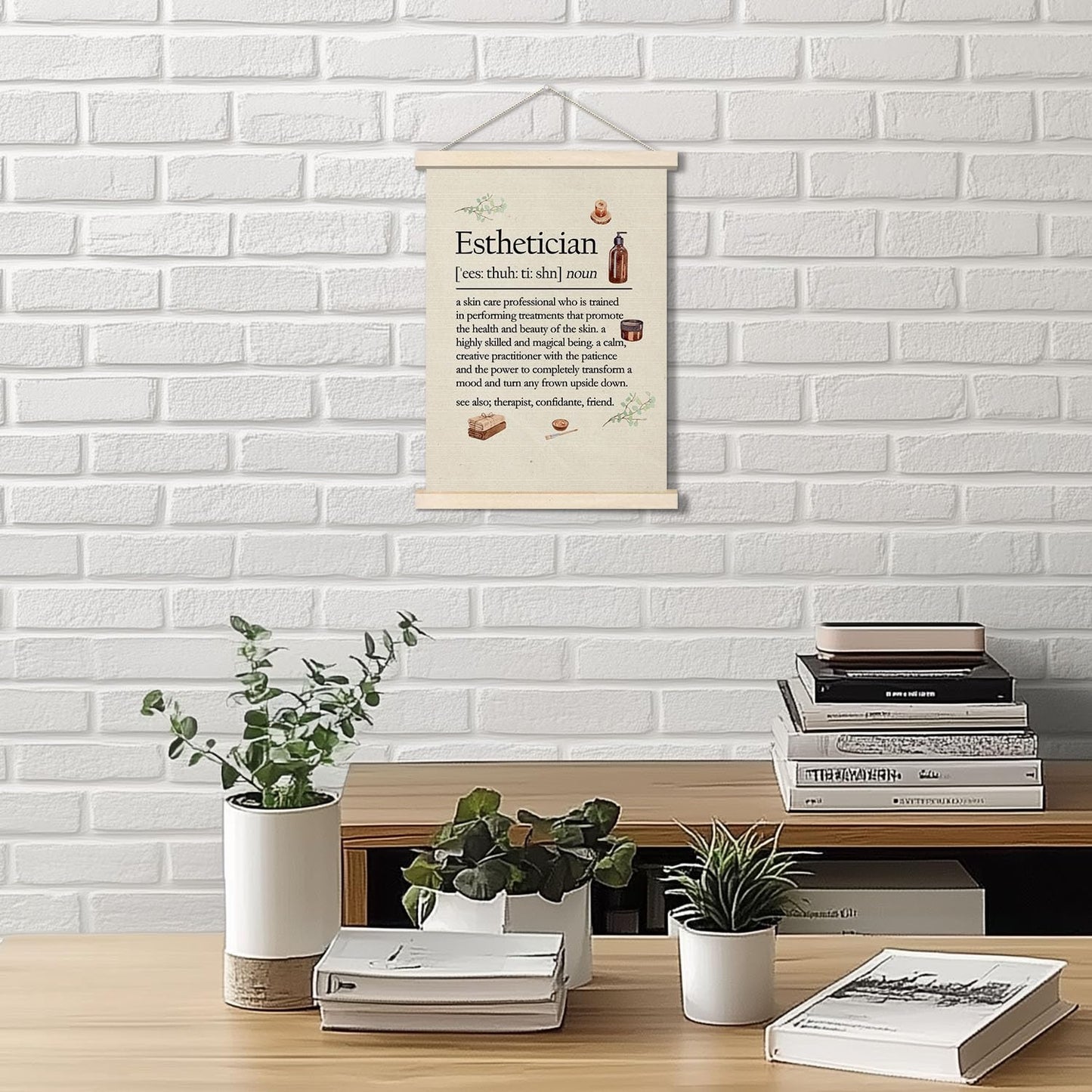 Esthetician Hanger Poster, Hair Salon Poster Hanger, Funny Wall Art Hanger, Inspirational Poster Hanger, Esthetician Definition