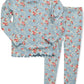 VAENAIT BABY Kids Girls Long Sleeve Modal Sleepwear Pajamas 2pcs Set Shirring Lacy Blue L