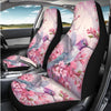 Whosucclay Hummingbird Floral Pink Car Front Seat Cover for Women Men, 2pcs Automotive Seat Cover Seat Protectors Cushion for SU