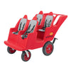 Angeles Bye Bye Buggy 4 Passenger Stroller, Sturdy Daycare Stroller with Fat Tires, Easy-to-Fasten Safety Buckles, Parking Brake