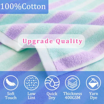Voova & Movas Kids Hooded Bath Towels(3-10Years),Absorbent Quick Dry Lightweight Hooded Cotton Towel For Pool | Swim | Beach | B