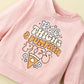 Wybzd Toddler Baby Girl Halloween Outfit Pumpkin Pie Sweatshirt Top Bell-Bottom Pants Sets Thanksgiving Clothes Pink Pumpkin Pie