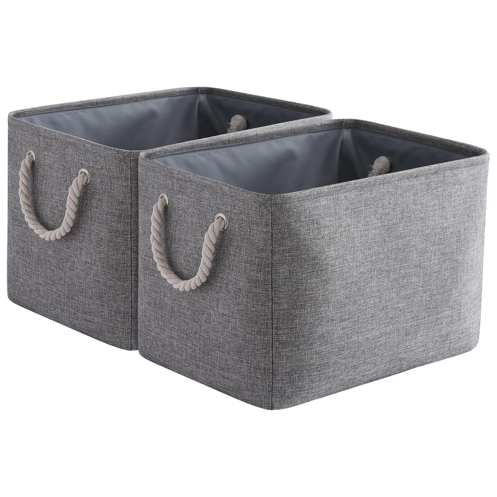 Tcafmac Organization And Storage Basket For Organizing - Large 2 Pack 16X12X12 Inch Fabric Storage Cubes, Collapsible Storage Bi