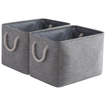 Tcafmac Organization And Storage Basket For Organizing - Large 2 Pack 16X12X12 Inch Fabric Storage Cubes, Collapsible Storage Bi