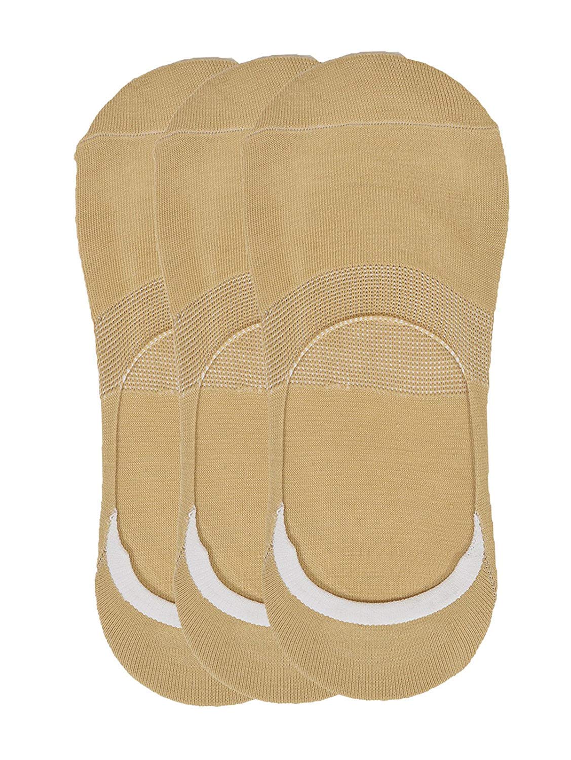 Pinkit MenS No Show Socks With Anti Slip Silicon System  Pack Of 3  Invisible/Loafer Socks