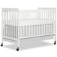 Dream On Me Carson Classic 3-in-1 Convertible Full-Size Baby Crib in White, GreenGuard Gold & JPMA, 4 Mattress Heights, Converts