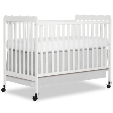 Dream On Me Carson Classic 3-in-1 Convertible Full-Size Baby Crib in White, GreenGuard Gold & JPMA, 4 Mattress Heights, Converts