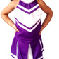 Total 2550 Little Girls' Cheerleader Cheerleading Outfit Uniform Costume Cosplay Violet/White (M / 5-8)