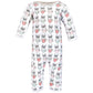 Hudson Baby Unisex Baby Cotton Coveralls, Bonjour, 6-9 Months